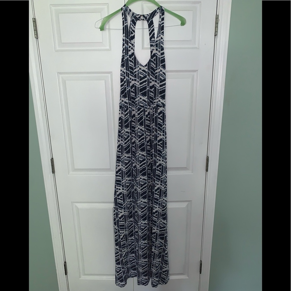 TART 👀💕womens blue & white stretch maxi dress XS